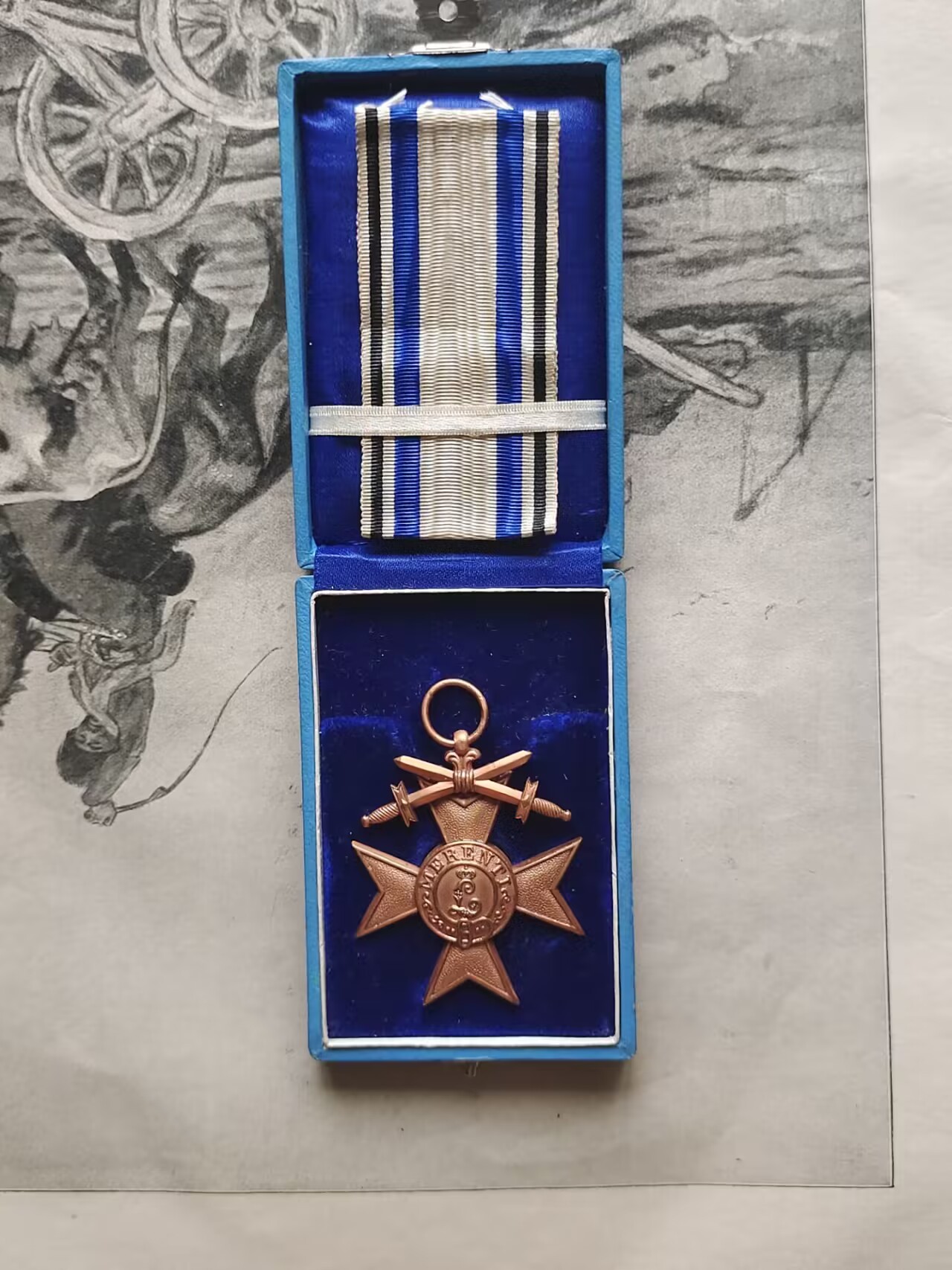 老威廉第三次麦稀奇拍卖 帝德巴伐利亚MVK3带盒，剑打D标，长绶带