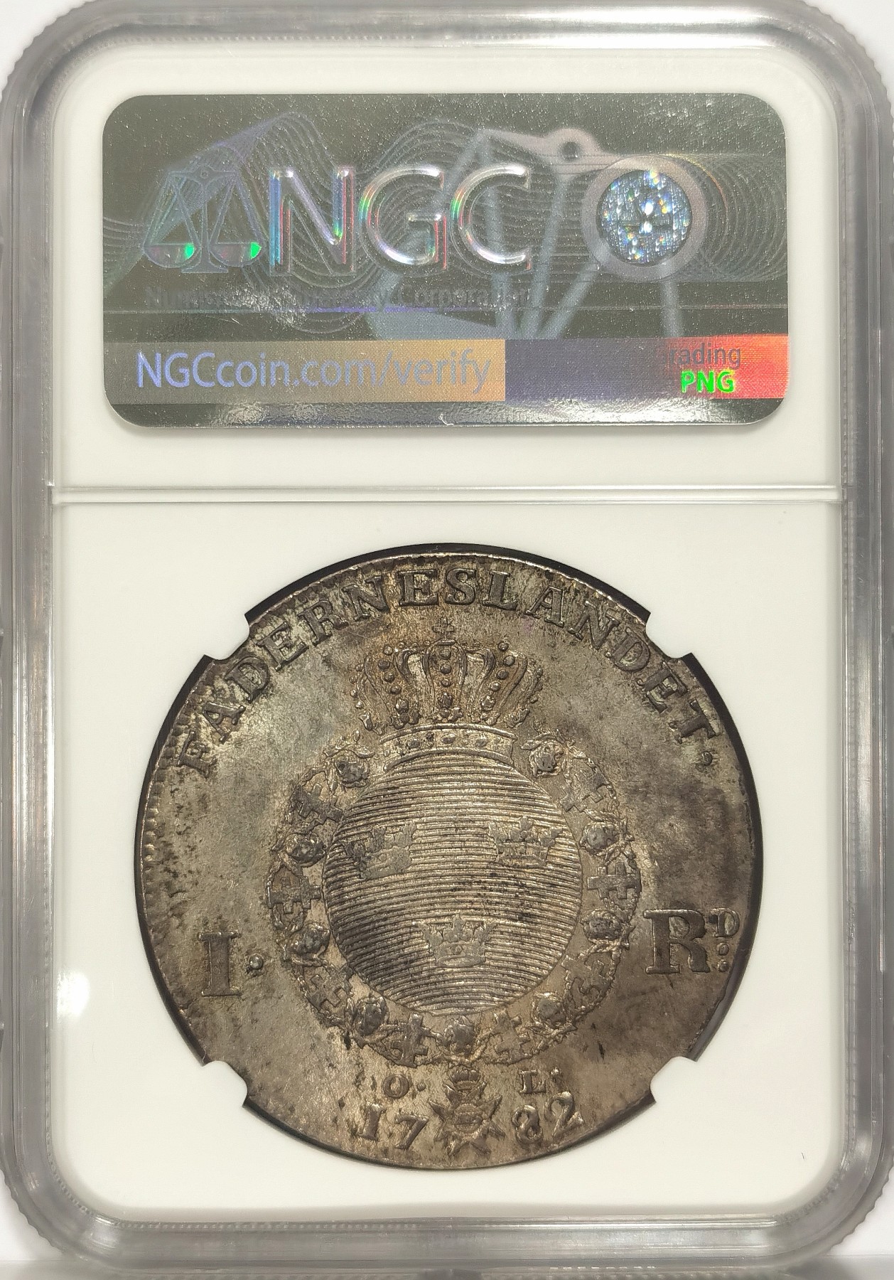 博洋堂世界钱币拍卖第034期（全场包邮） NGC AU58 瑞典1782年古斯塔夫三世1Riksdaler银币