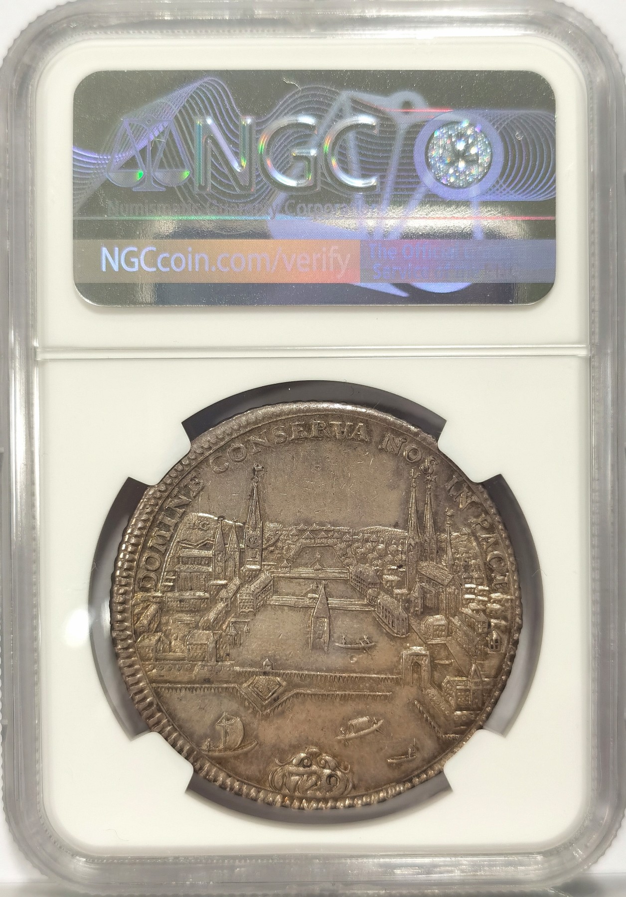 博洋堂世界钱币拍卖第034期（全场包邮） NGC MS62 苏黎世1729年城市景观泰勒 经典品种 热门题材