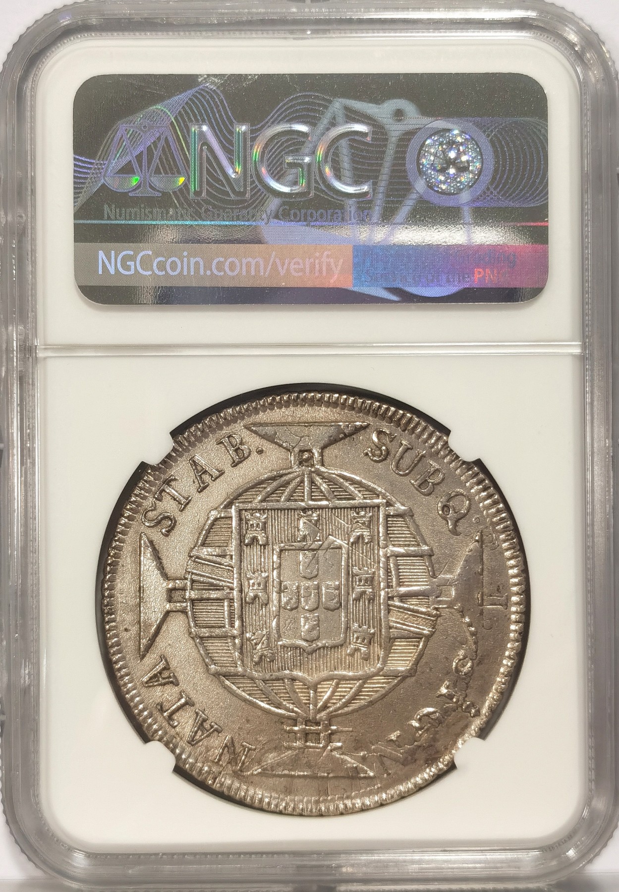 博洋堂世界钱币拍卖第034期（全场包邮） NGC UNC 巴西1820年R版960R银币