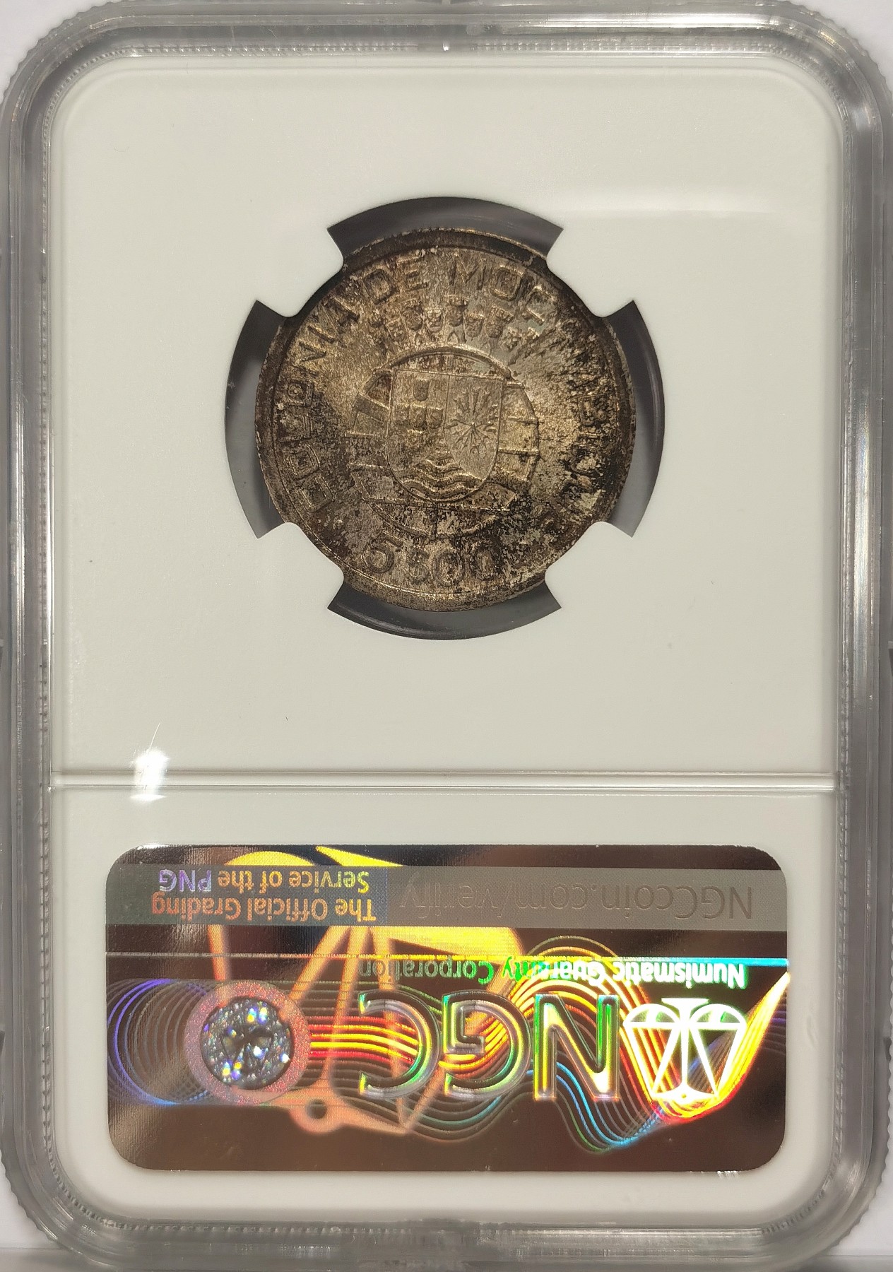 博洋堂世界钱币拍卖第034期（全场包邮） NGC MS64 葡属莫桑比克1949年5埃斯库多银币