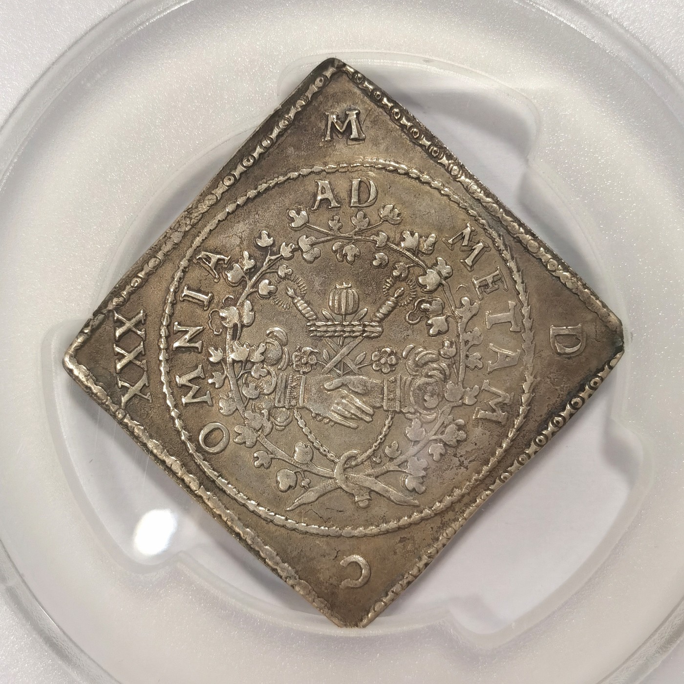 博洋堂世界钱币拍卖第034期（全场包邮） NGC AU50 萨克森1630年方型泰勒 为纪念约翰·乔治的女儿玛丽亚·伊丽莎白与弗里德里希三世的婚姻而铸