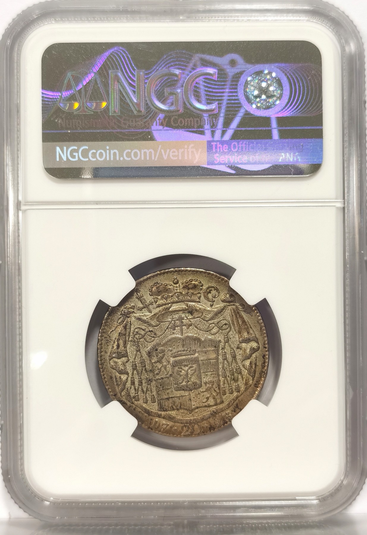 博洋堂世界钱币拍卖第034期（全场包邮） NGC AU58 奥地利萨尔茨堡主教区1793年20K银币