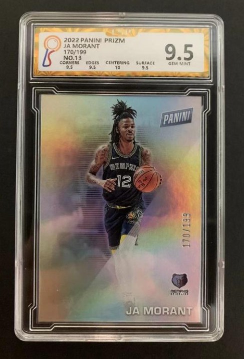 篮球卡足球卡帕尼尼TOPPS无佣金纯拍卖拍多少都发货！！！ JA MORANT PRIZM PANINI 闪卡带编170