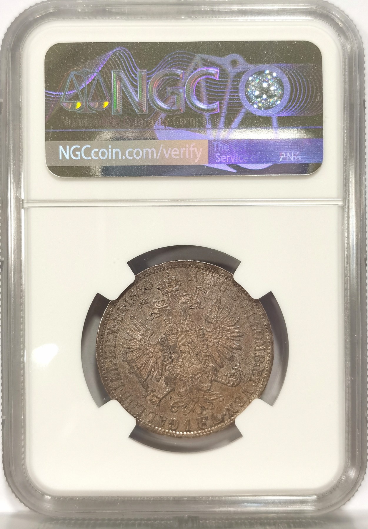 博洋堂世界钱币拍卖第034期（全场包邮） NGC MS61 奥地利1860年佛罗林银币