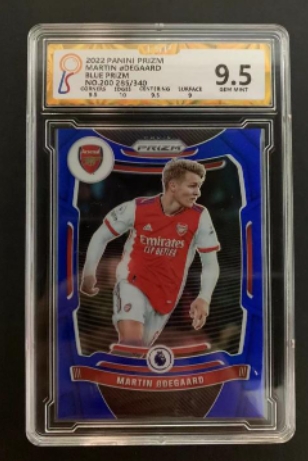 篮球卡足球卡帕尼尼TOPPS无佣金纯拍卖拍多少都发货！！！ MARTIN ØDEGAARD BLUE PRIZM PANINI 蓝折在编285/340