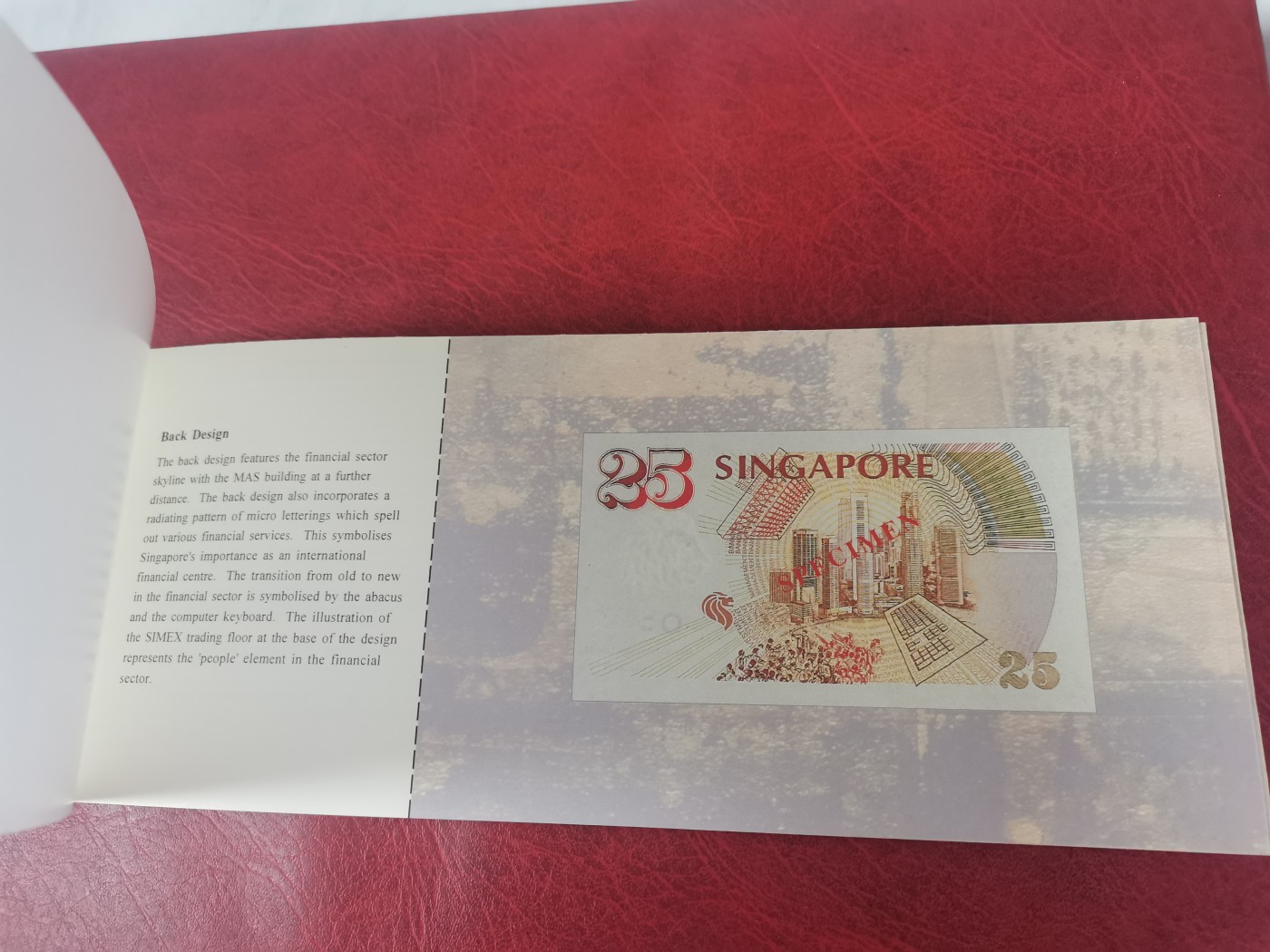1996年新加坡纪念钞25（金管局25周年）原装册 全新UNC 全程无47