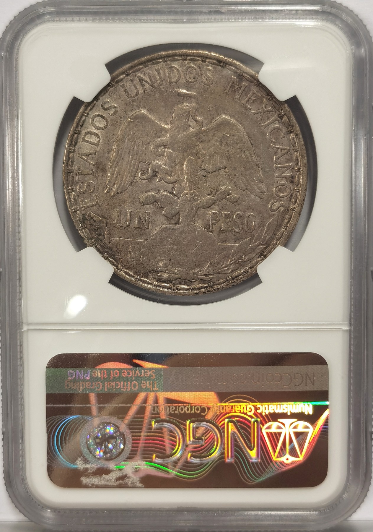 博洋堂世界钱币拍卖第034期（全场包邮） NGC AU50 墨西哥1910年骑马鹰洋1比索大银币