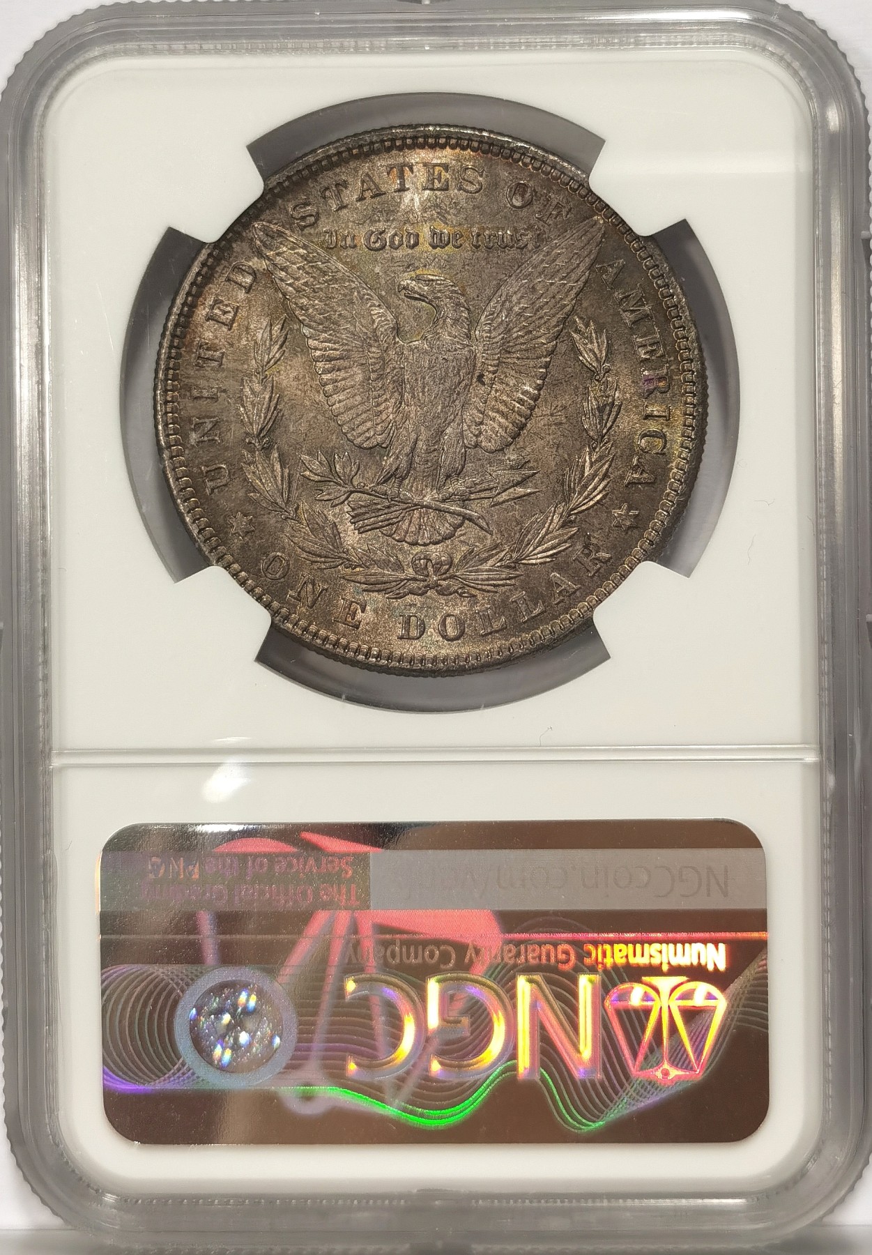 博洋堂世界钱币拍卖第034期（全场包邮） NGC MS63 1885年美国摩根大银币 酱五彩