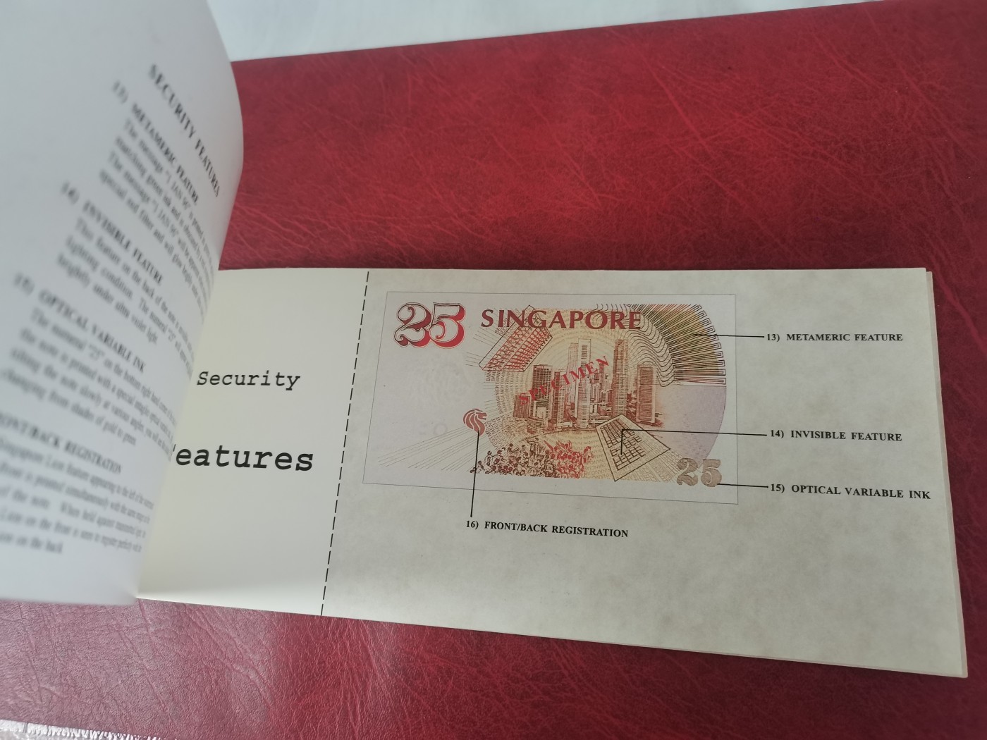 1996年新加坡纪念钞25（金管局25周年）原装册 全新UNC 全程无47