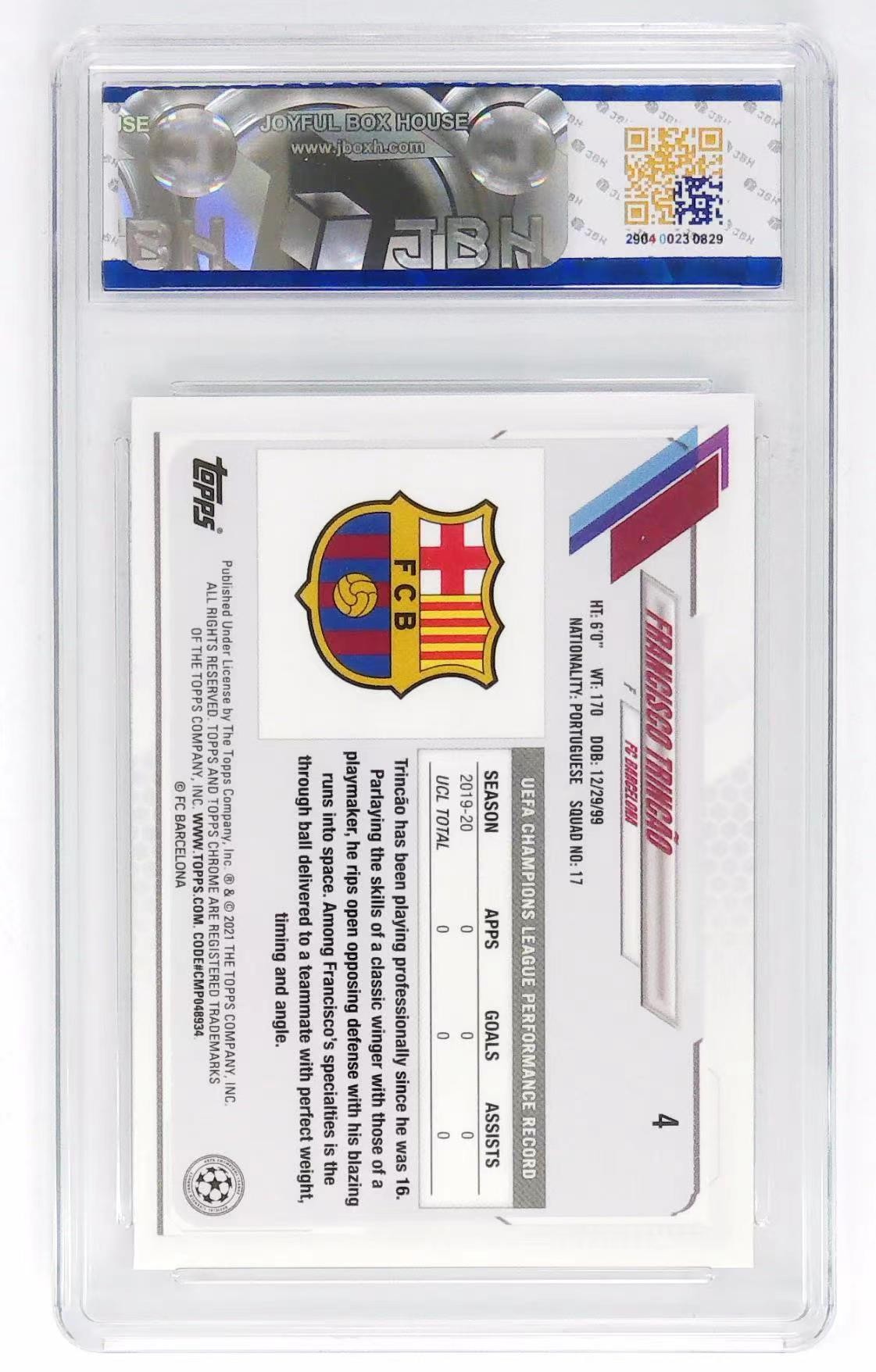 篮球卡足球卡帕尼尼TOPPS无佣金纯拍卖拍多少都发货！！！ FRANCISCO TRINCAO TOPPS CHROME