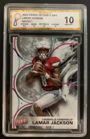 篮球卡足球卡帕尼尼TOPPS无佣金纯拍卖拍多少都发货！！！ LAMAR JACKSON FATHER'S DAY PANINI 父亲节卡