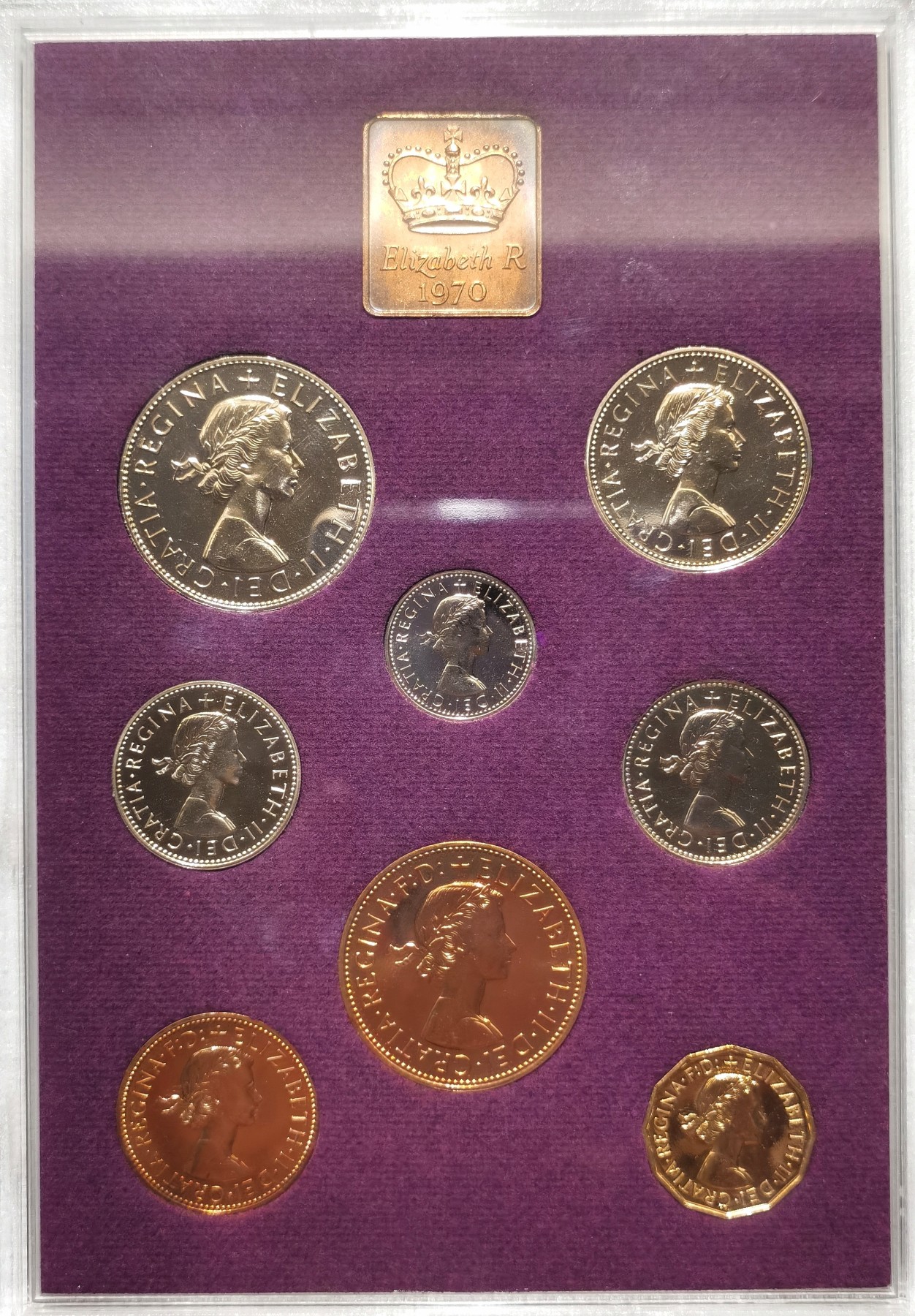 博洋堂世界钱币拍卖第034期（全场包邮） 1970年英国原盒原证套币，关门年份