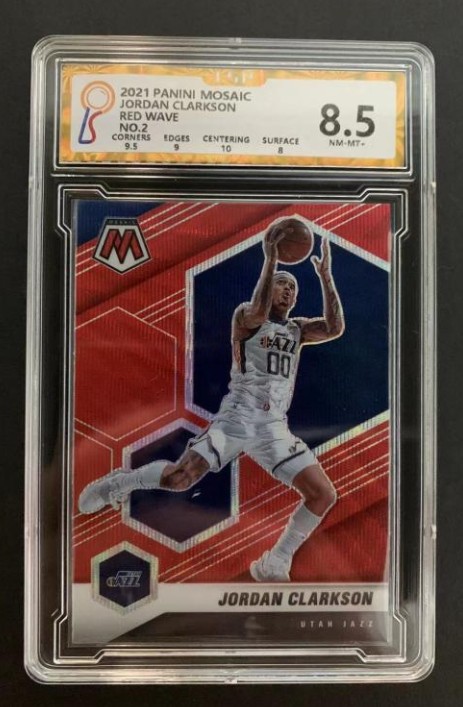 篮球卡足球卡帕尼尼TOPPS无佣金纯拍卖拍多少都发货！！！ JORDAN CLARKSON MOSAIC PANINI 马赛克红折