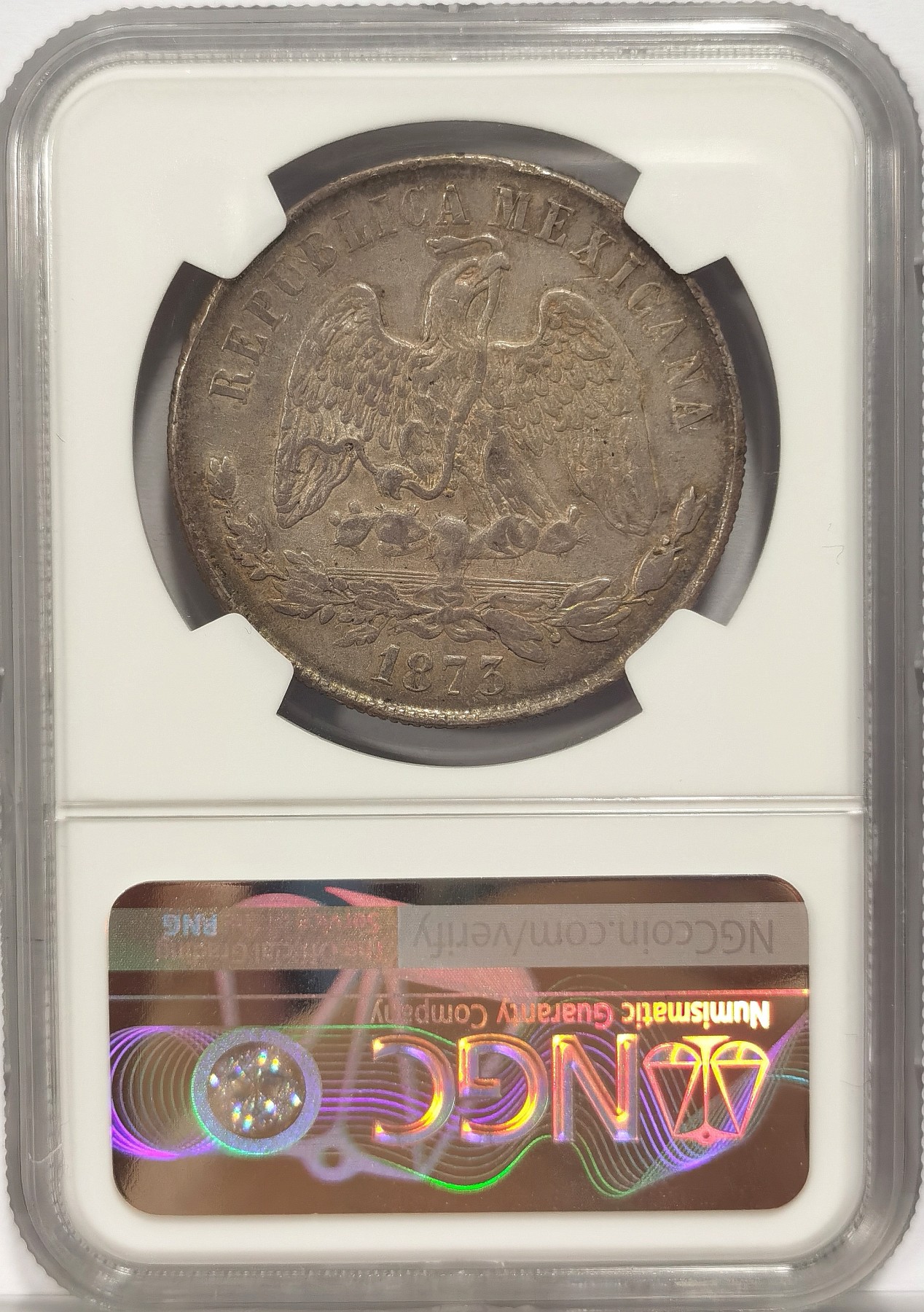 博洋堂世界钱币拍卖第034期（全场包邮） NGC AU 墨西哥1873年ZS H版天平鹰洋，原味包浆