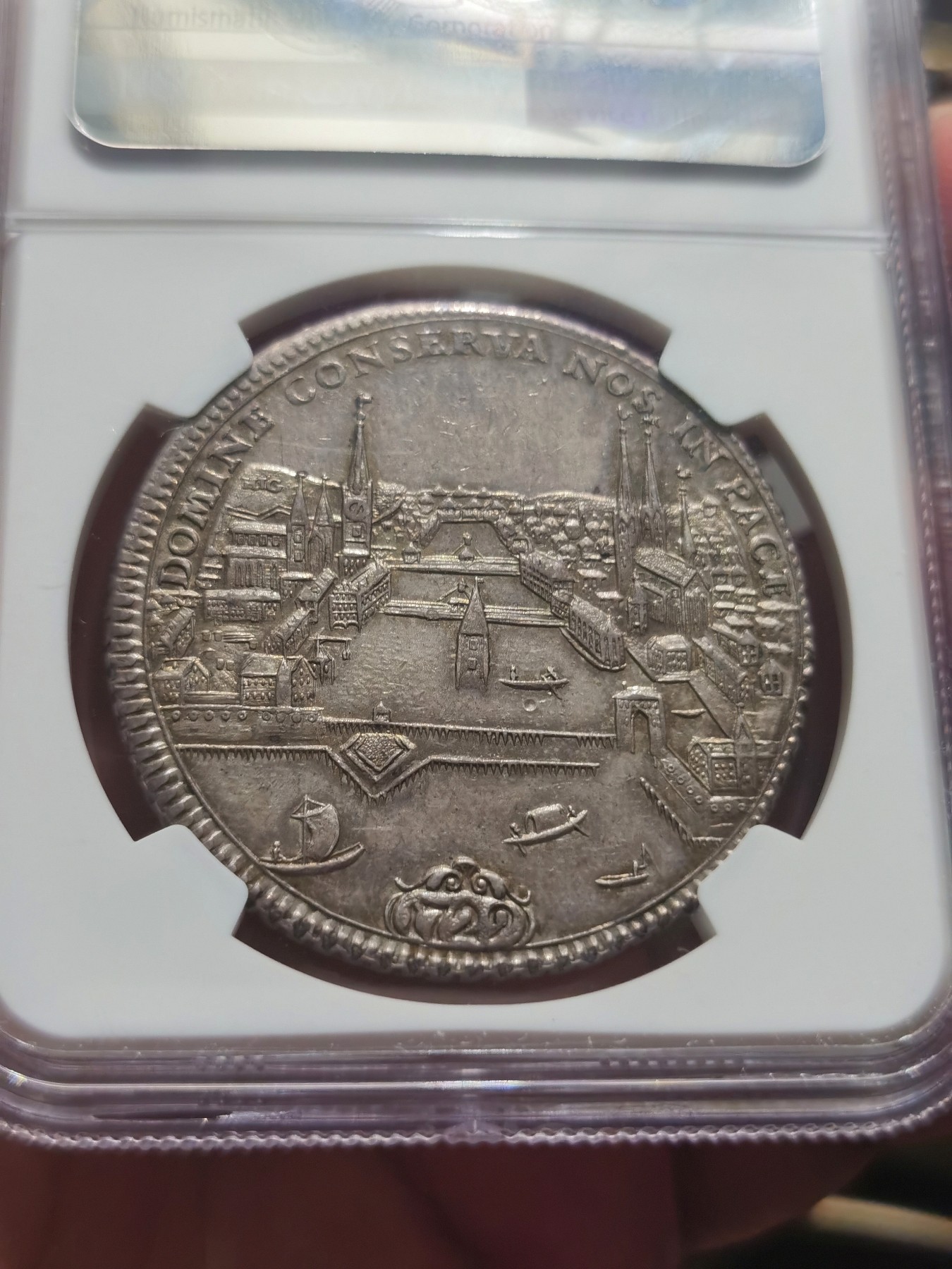 博洋堂世界钱币拍卖第034期（全场包邮） NGC MS62 苏黎世1729年城市景观泰勒 经典品种 热门题材