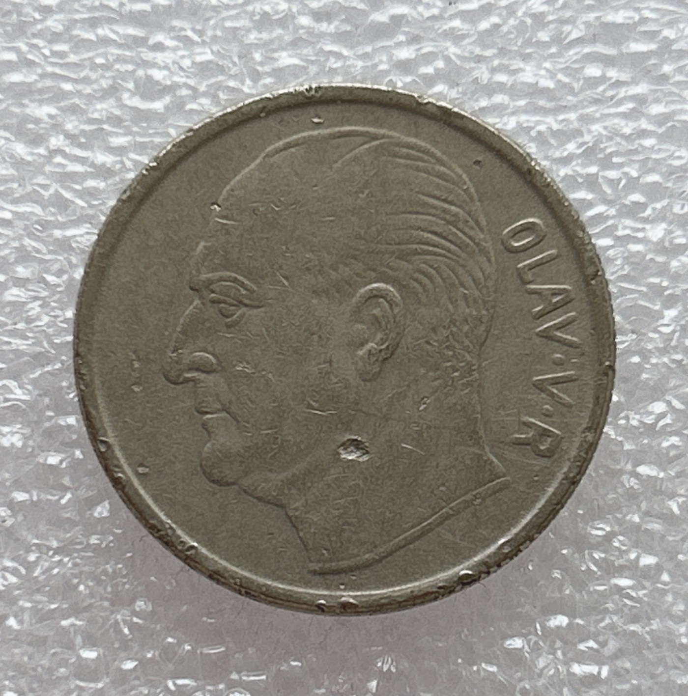 全场一元起拍 世界钱币散币场 第6期 1962年挪威1克朗 奥拉夫五世马版早期