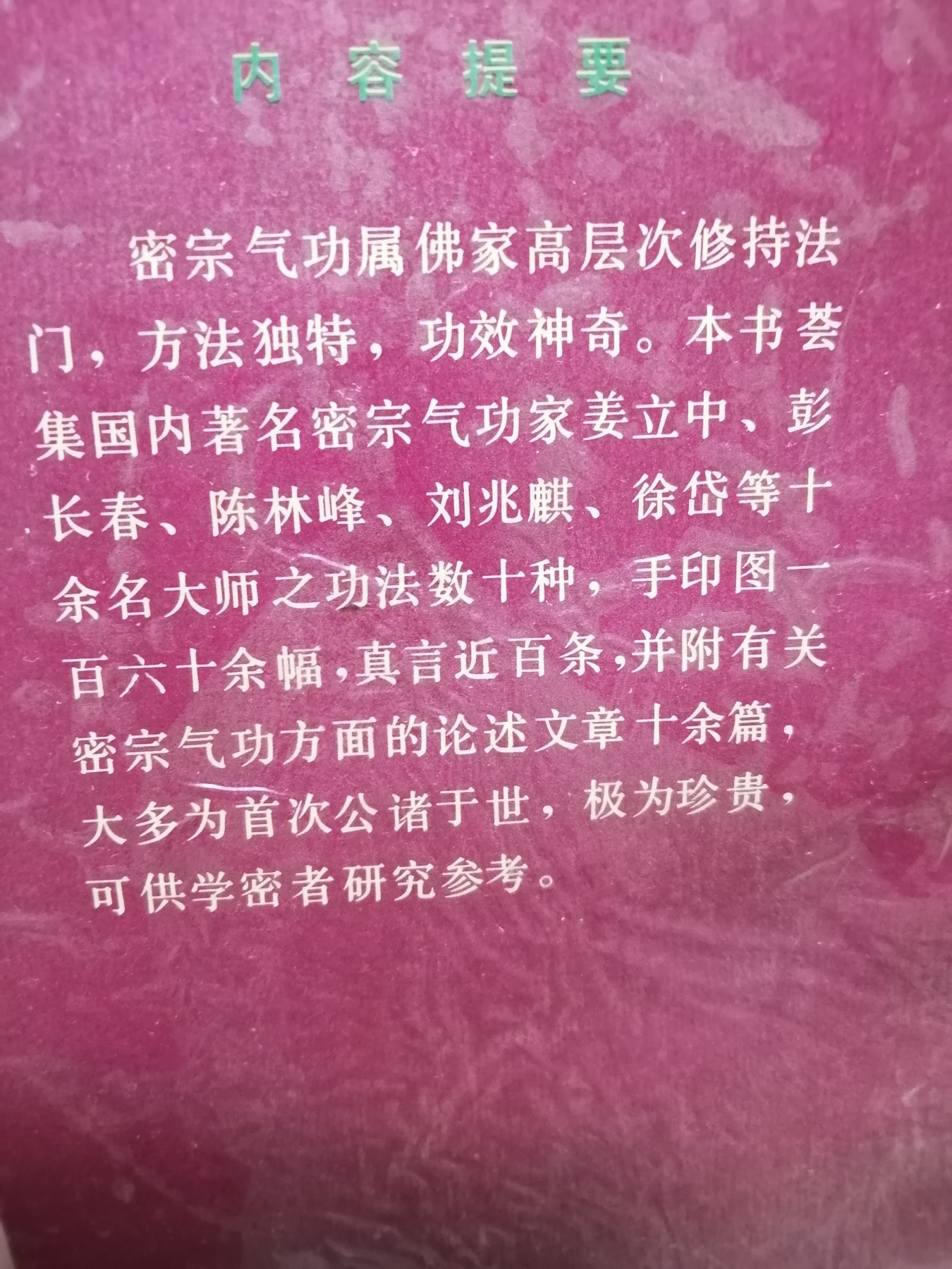 《密宗气功修持法要》