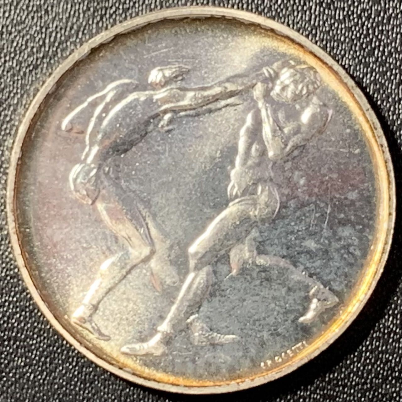 紫瑗钱币——第288期拍卖 圣马力诺 1980年 莫斯科奥运会 拳击 500里拉 11克 0.835银 UNC