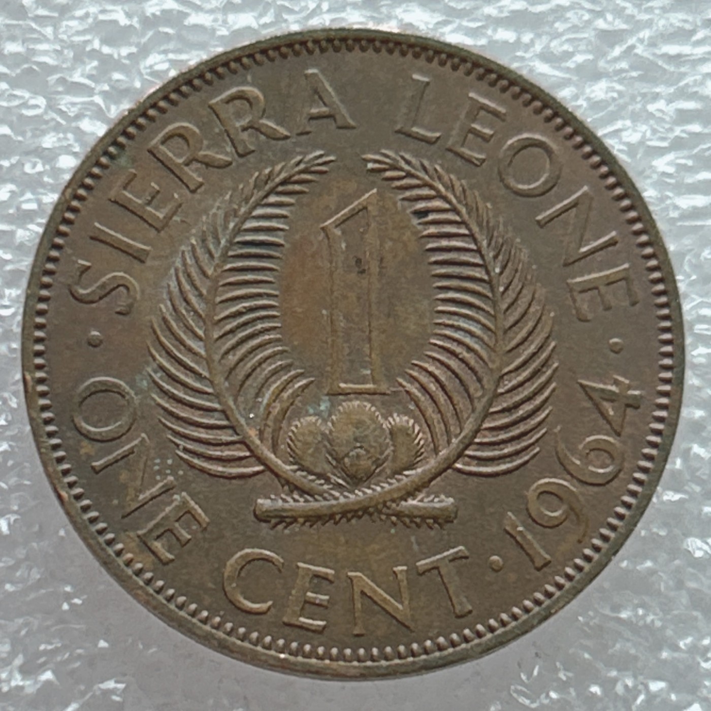 全场一元起拍 世界钱币散币场 第6期 1964年塞拉利昂1分铜币