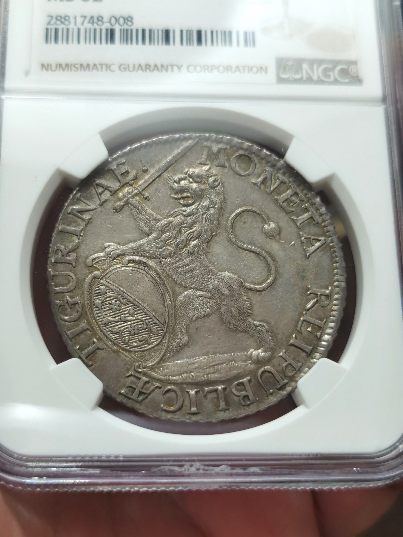 博洋堂世界钱币拍卖第034期（全场包邮） NGC MS62 苏黎世1729年城市景观泰勒 经典品种 热门题材