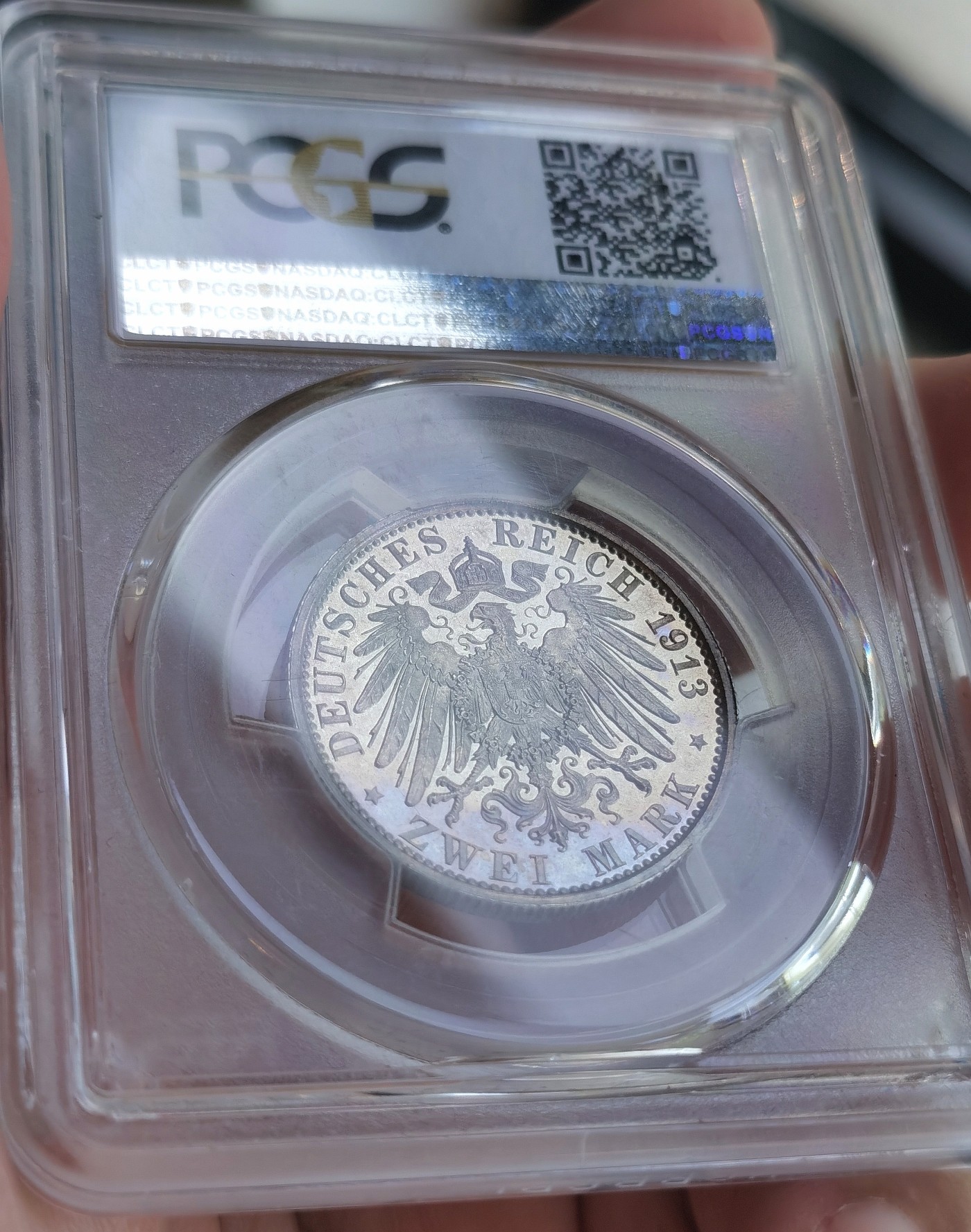博洋堂世界钱币拍卖第034期（全场包邮） PCGS PR63 德国1913年威廉二世戎装精制2马克，打制深峻镜面感强烈