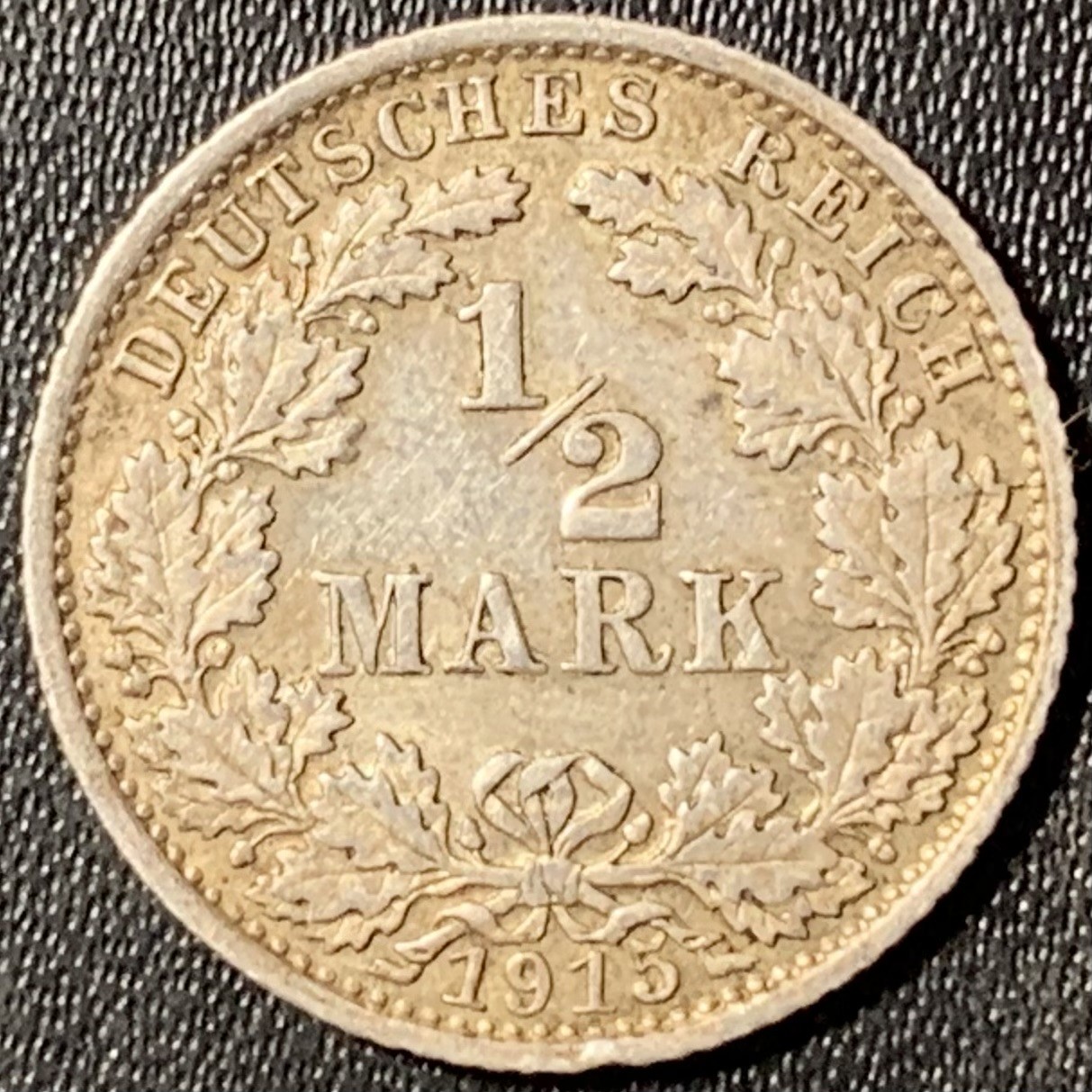 紫瑗钱币——第288期拍卖 德国 1905年 G版 第二帝国 1/2马克 银币 2.77克 0.9银