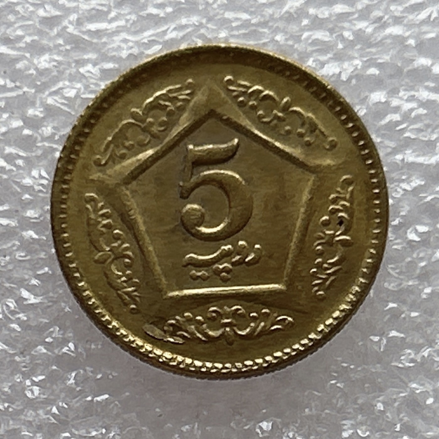 全场一元起拍 世界钱币散币场 第6期 巴基斯坦 新版 5卢比 黄铜币