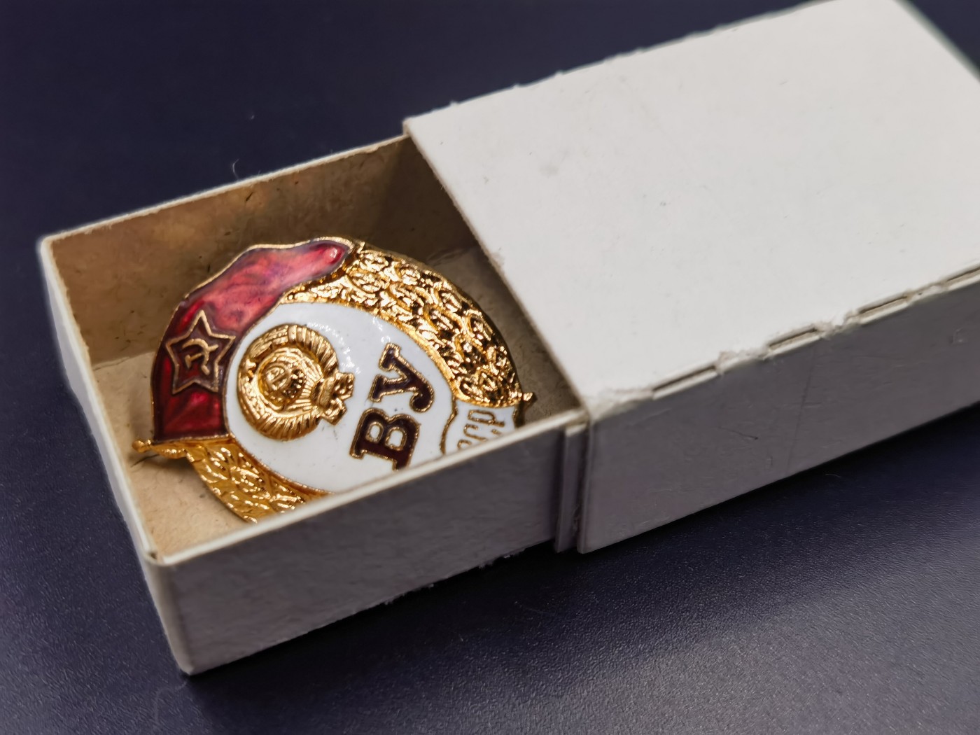 全场0起0押金！大陆勋赏俱乐部第四期拍卖 苏联中等军校校徽（库存带盒）