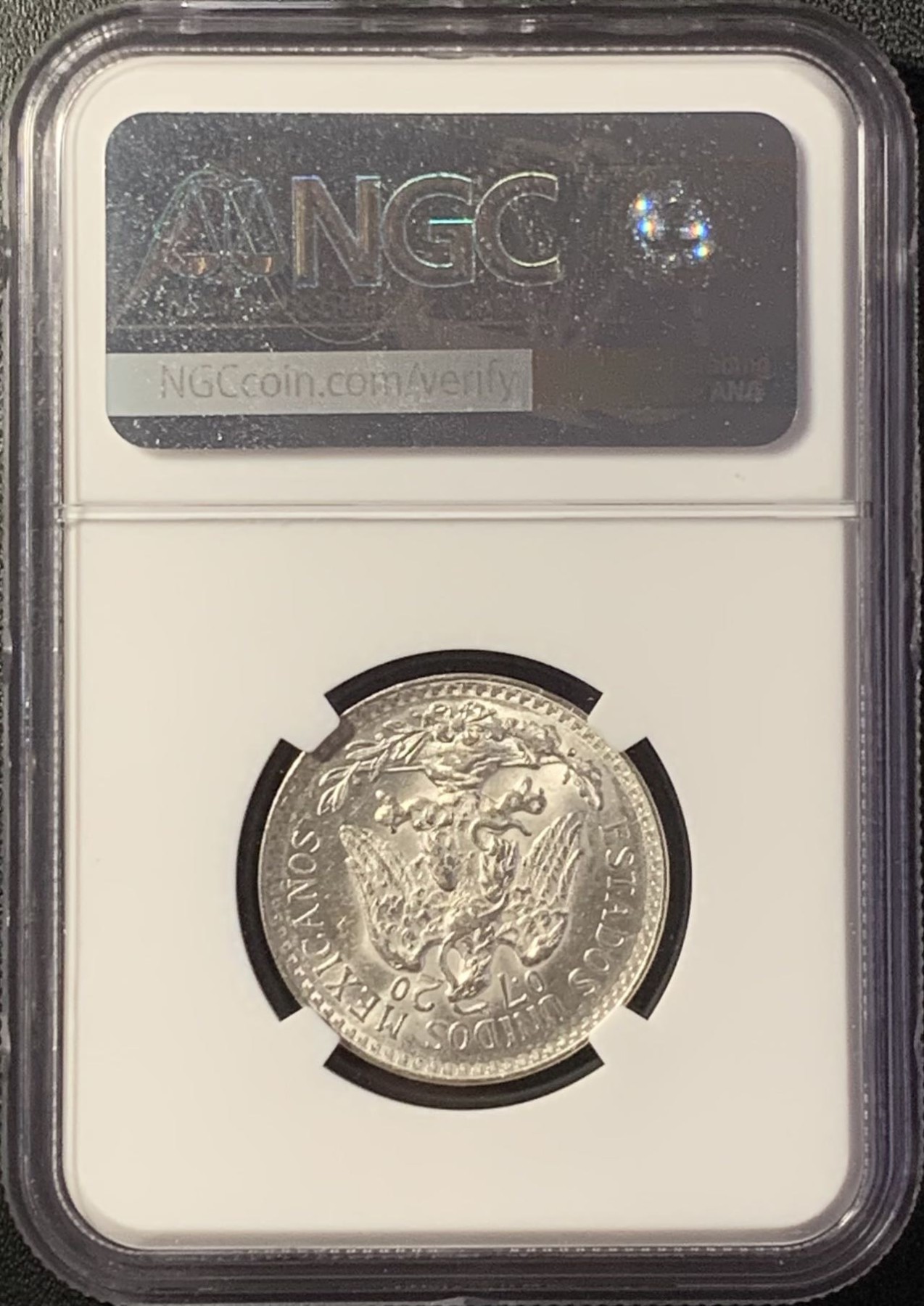 紫瑗钱币——第288期拍卖 墨西哥 1943年 M版 鹰洋 50分 银币 NGC MS64