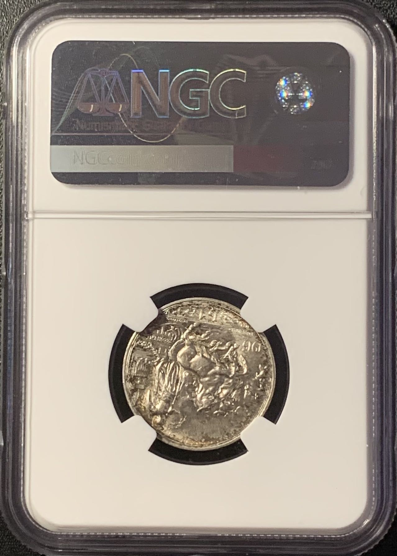 紫瑗钱币——第288期拍卖 意大利 1915年 马拉车 1里拉 银币 NGC MS65 