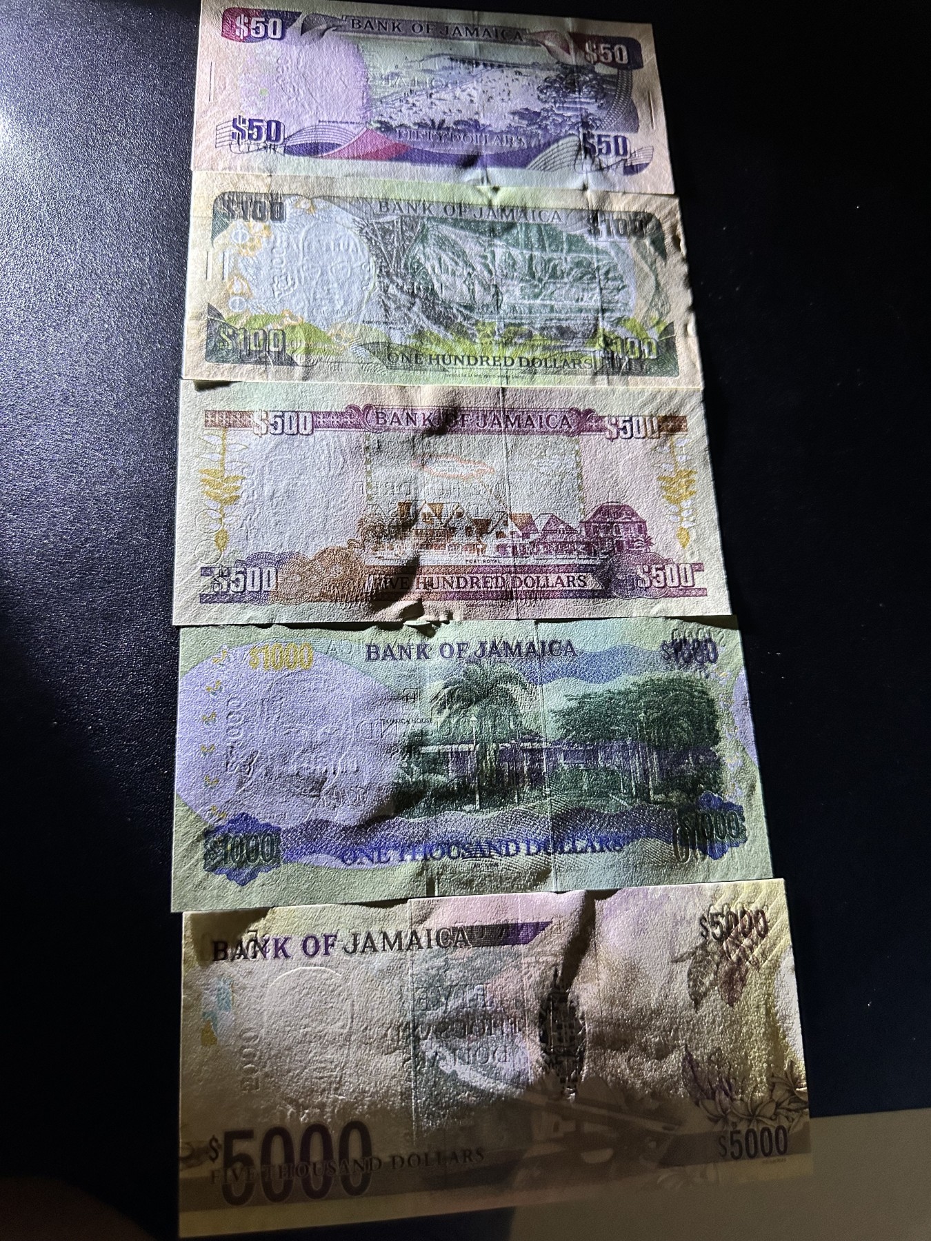 《外钞收藏家》第二百八十四期（连拍第一场） 牙买加5枚一套  全新