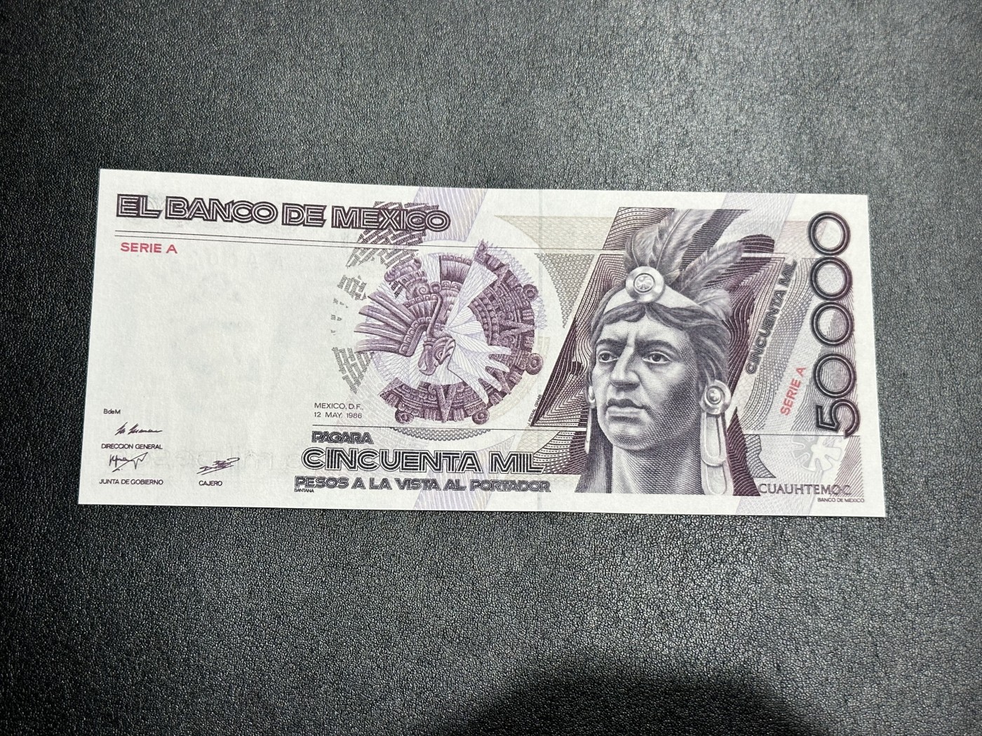 《外钞收藏家》第二百八十四期（连拍第一场） 50000比索纸币外国钱币1986年 全新