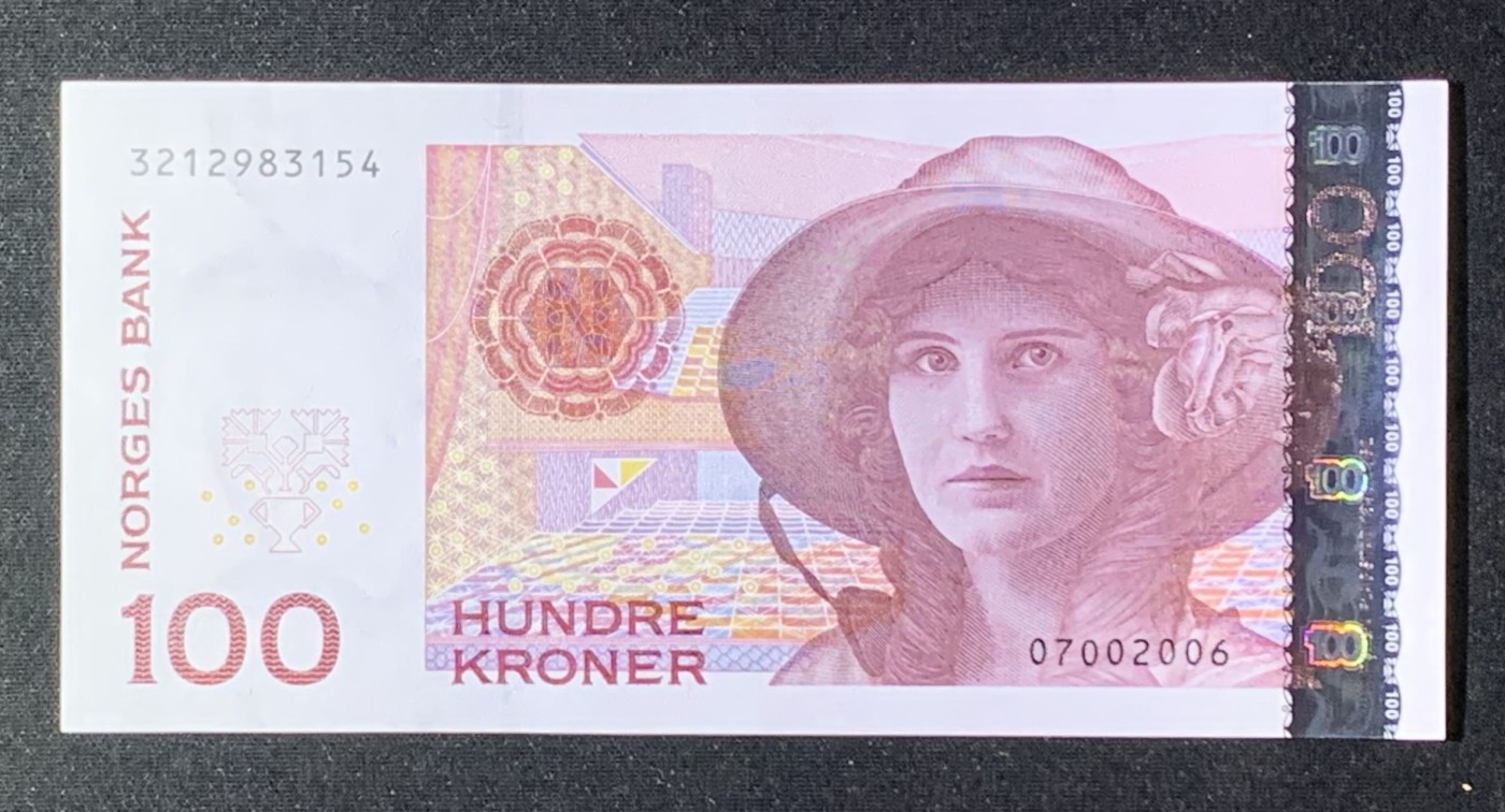 紫瑗钱币——第289期拍卖——纸币场 挪威 2006年 齐尔丝腾·芙拉格斯塔特 100克朗 UNC