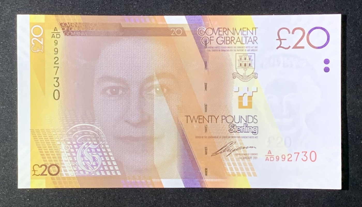 紫瑗钱币——第289期拍卖——纸币场 直布罗陀 2010年 伊丽莎白二世 20磅 UNC