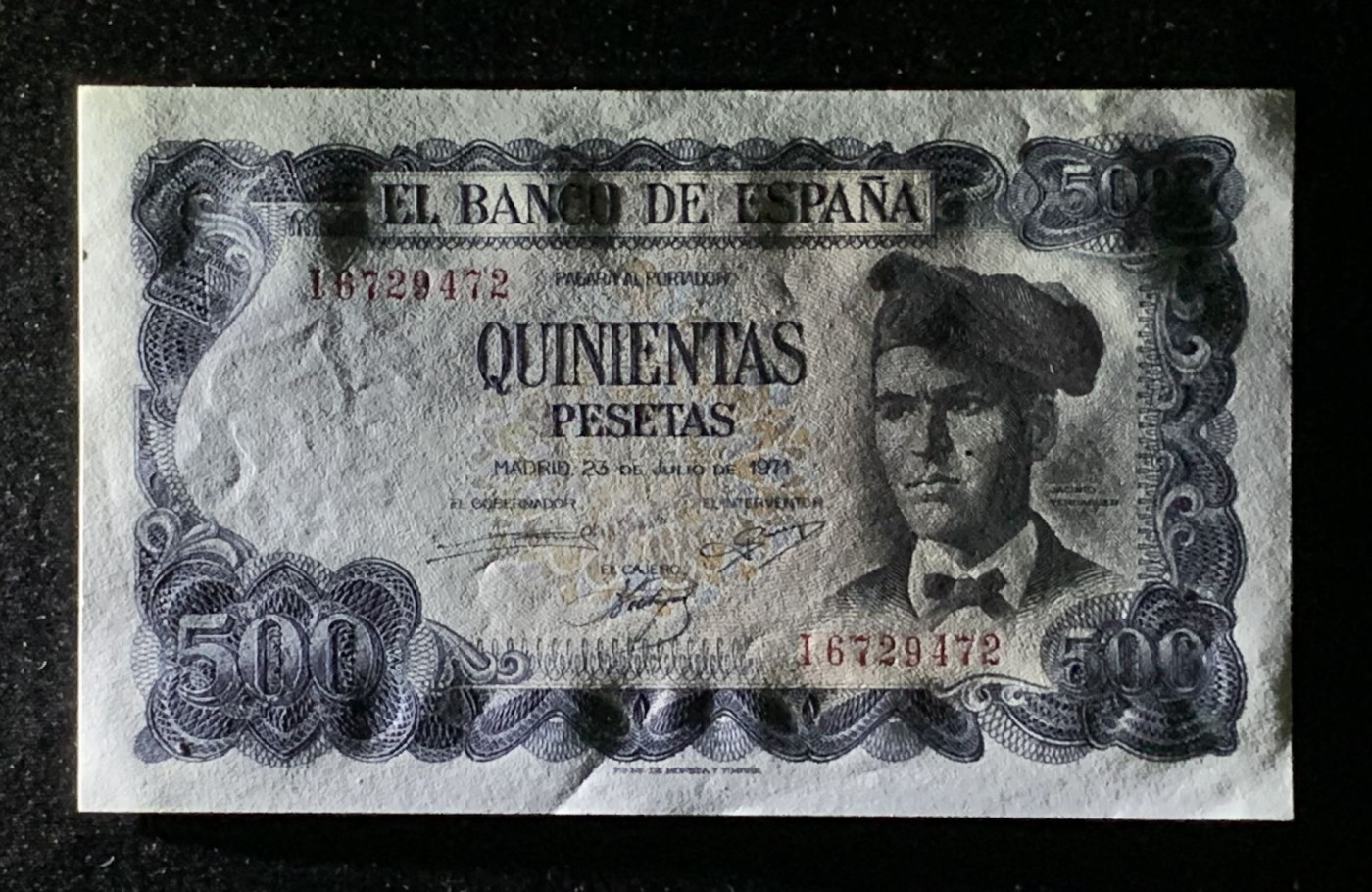 紫瑗钱币——第289期拍卖——纸币场 西班牙 1971年 (1973) 维达格尔 500比塞塔 UNC