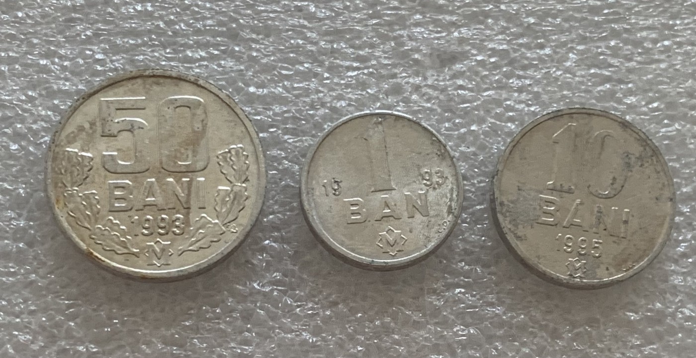 瓶子🏺散币纸币第2期  摩尔多瓦3枚