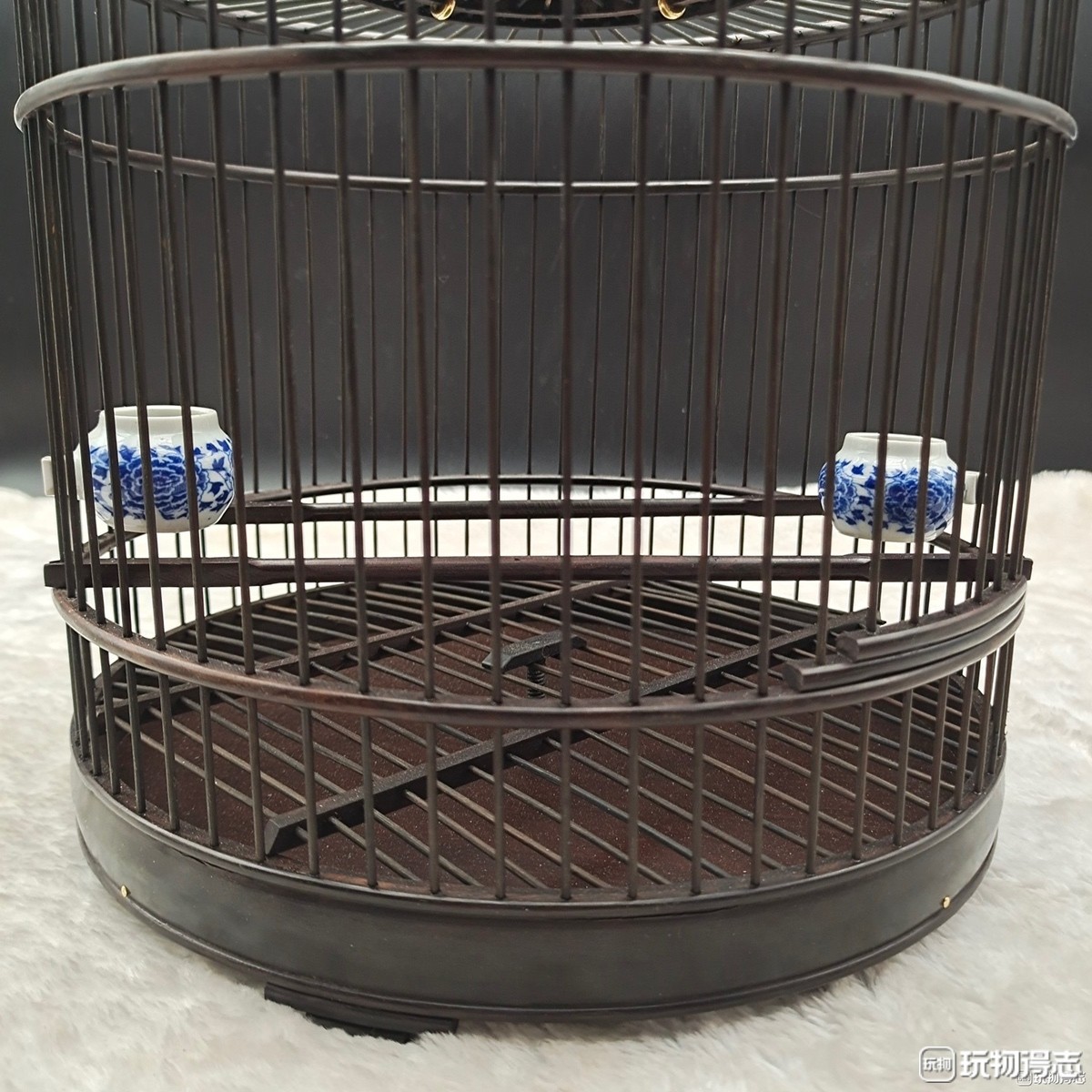 精美紫光檀大号鸟笼