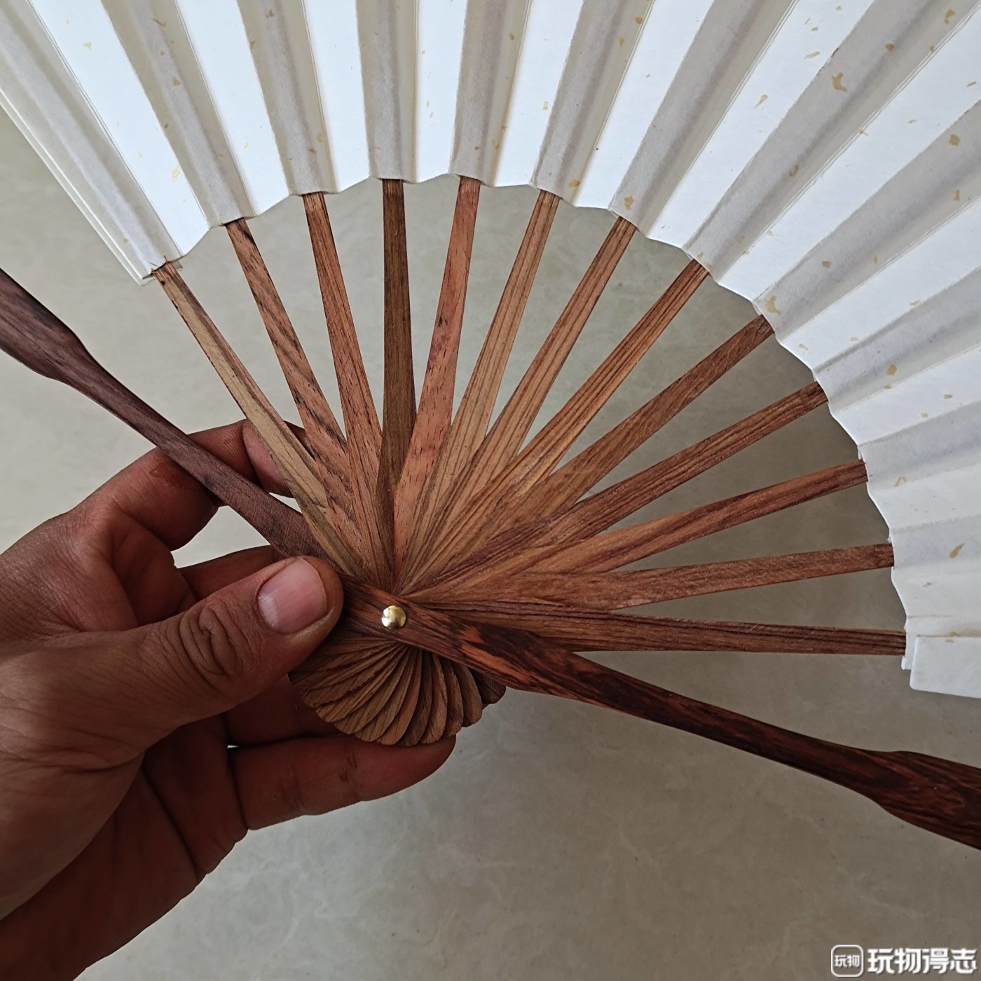 印尼黄花梨手工文玩折扇