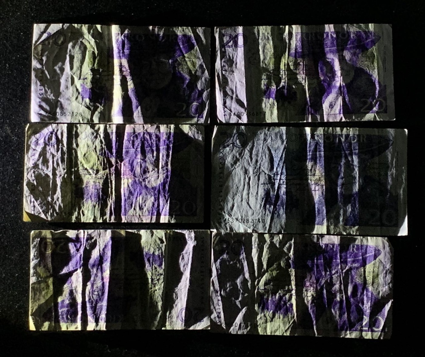 紫瑗钱币——第289期拍卖——纸币场 瑞典 1991-95年 骑鹅旅行记 20克朗 6枚一组 流通品