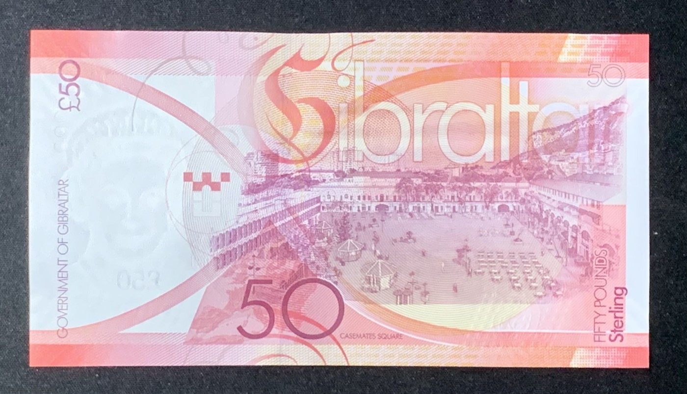 紫瑗钱币——第289期拍卖——纸币场 【AA冠】直布罗陀 2019年 伊丽莎白二世 50磅 UNC