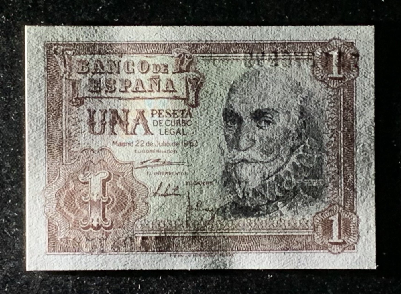 紫瑗钱币——第289期拍卖——纸币场 西班牙 1951年 唐吉坷德 1比塞塔 UNC