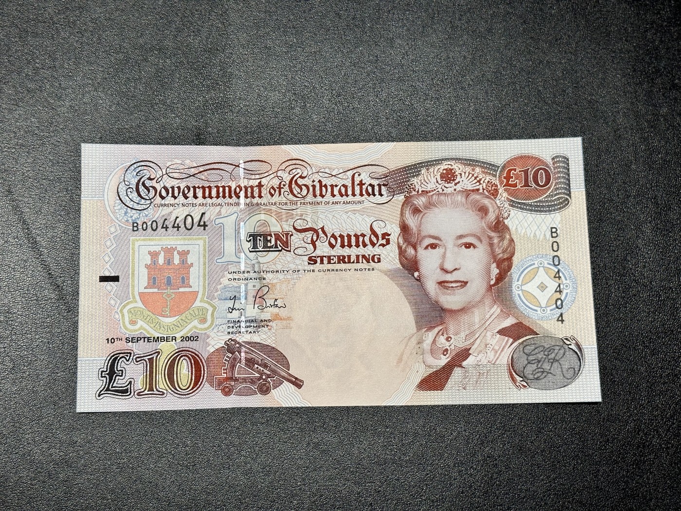 《外钞收藏家》第二百八十五期（连拍第二场）英国及英属专场 直布罗陀10镑 全新靓号