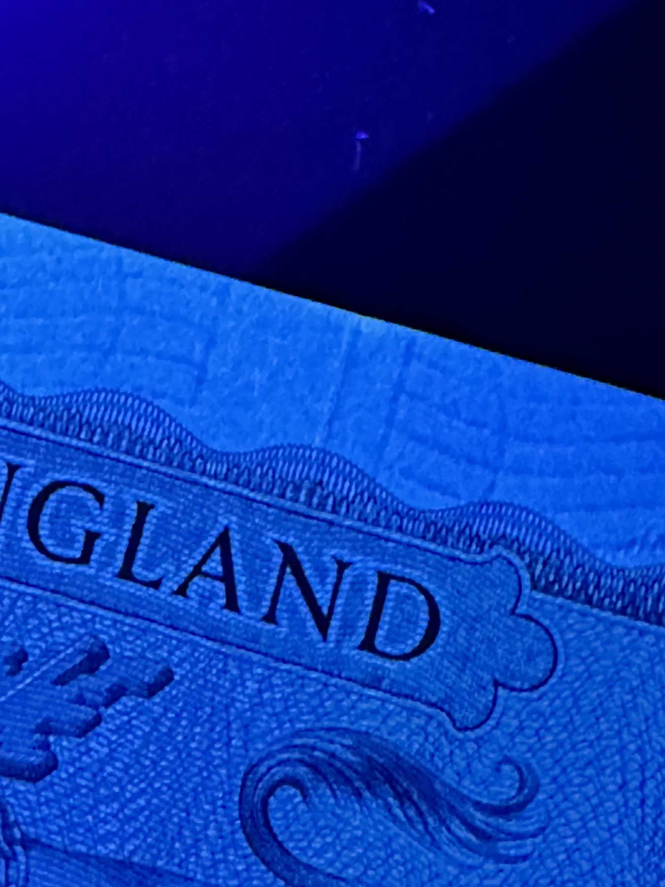 《外钞收藏家》第二百八十五期（连拍第二场）英国及英属专场 英国不列颠女神5英镑 全新 轻微的一个潮点