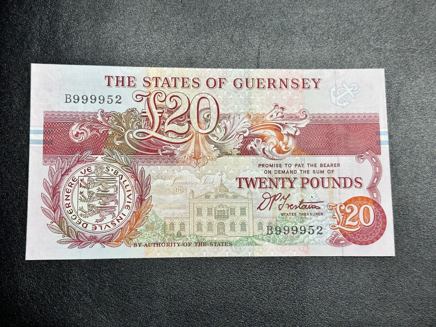 《外钞收藏家》第二百八十五期（连拍第二场）英国及英属专场 格恩西1990年-1991年20镑 全新 无47靓号