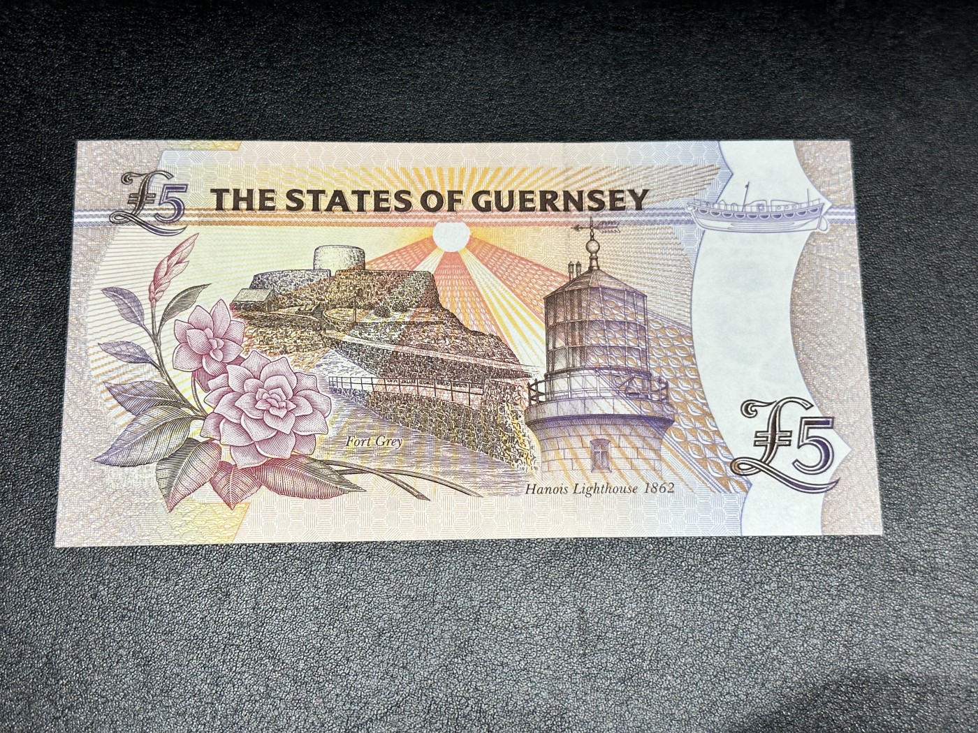 《外钞收藏家》第二百八十五期（连拍第二场）英国及英属专场 格恩西1996年5镑，B冠188号券  全新靓号