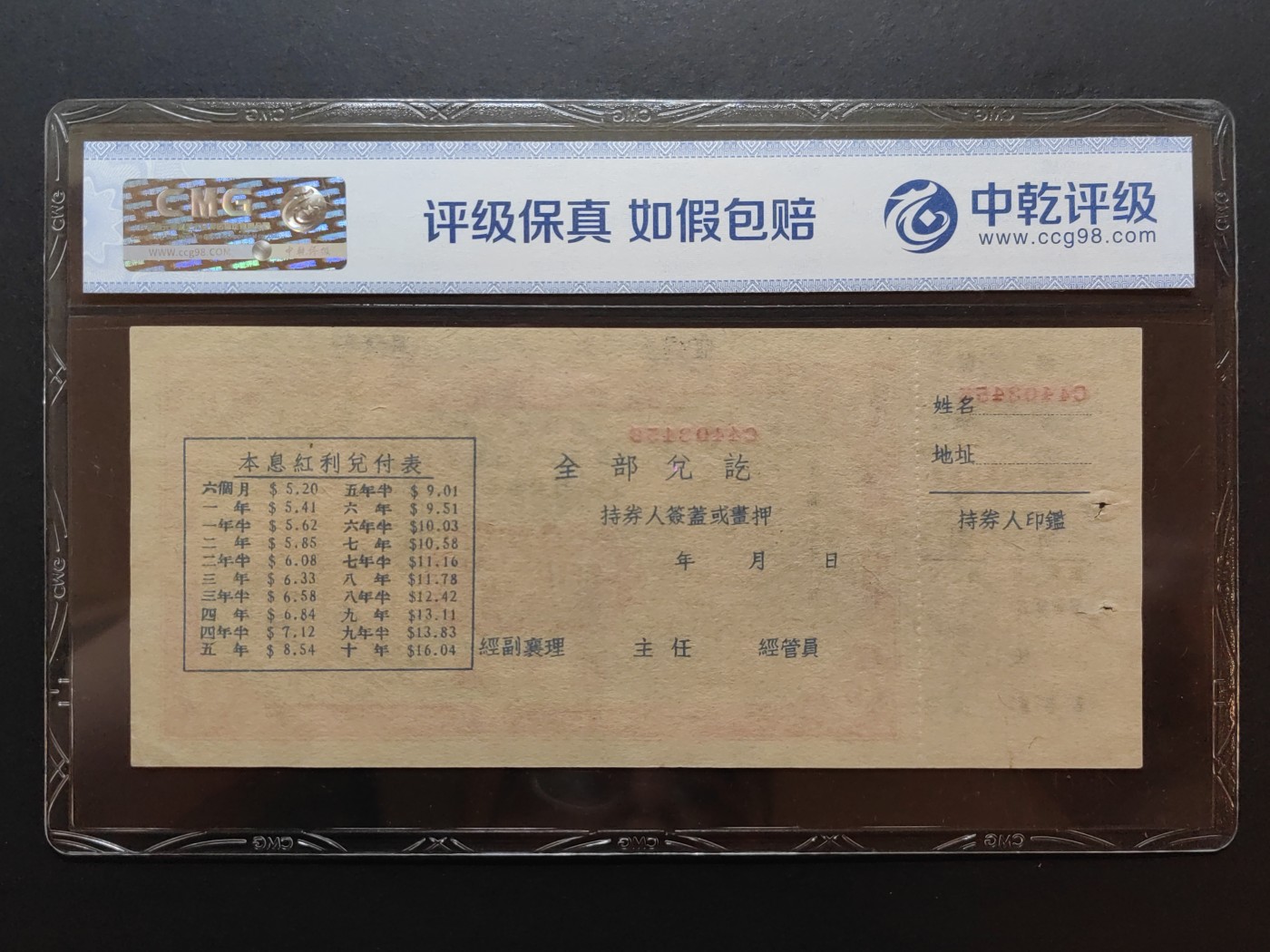 民国纸币专场② 节约建国储蓄劵伍圆（含副票，少见）