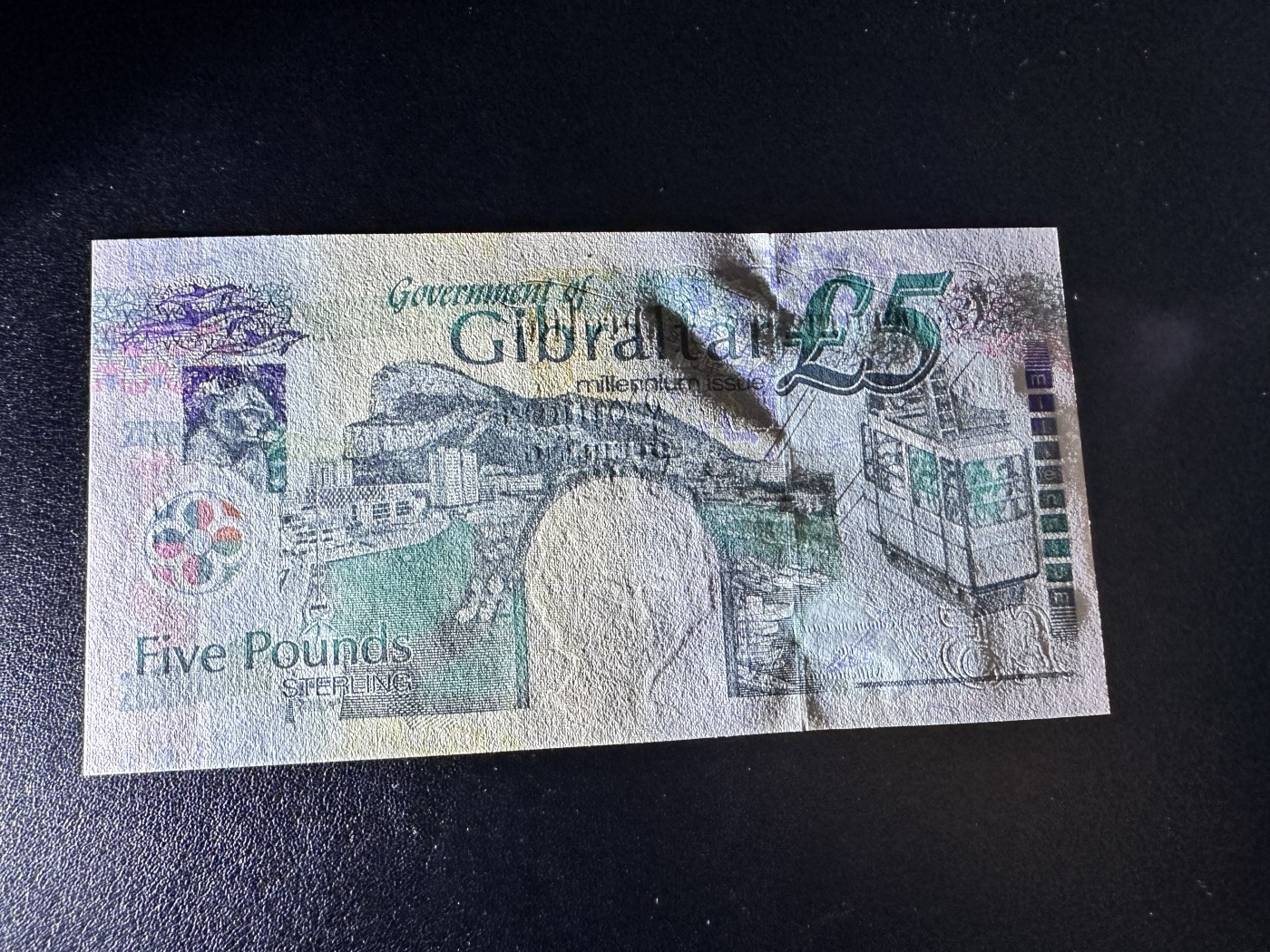 《外钞收藏家》第二百八十五期（连拍第二场）英国及英属专场 直布罗陀5镑 MM冠  全新