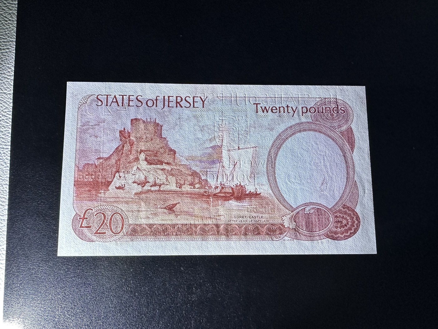 《外钞收藏家》第二百八十五期（连拍第二场）英国及英属专场 泽西岛1976年20镑，交流AC499688号券 全新