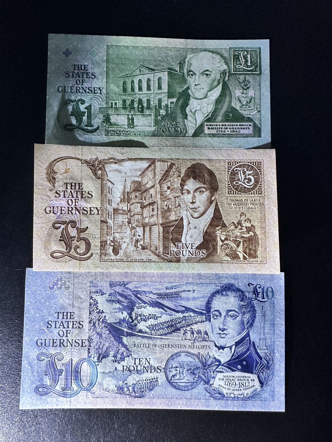 《外钞收藏家》第二百八十五期（连拍第二场）英国及英属专场 格恩西1990年-1991年1-5-10镑，小套3枚  全新